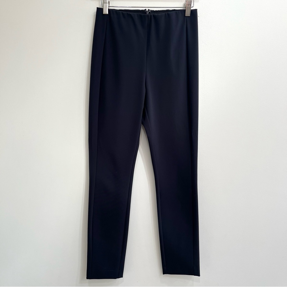Theory Navalane Becker Pants Stretch High Waisted Slim Fit Back Zipper Size 4